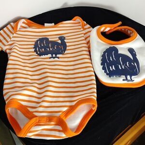 Lil Turkey One Piece and Bib